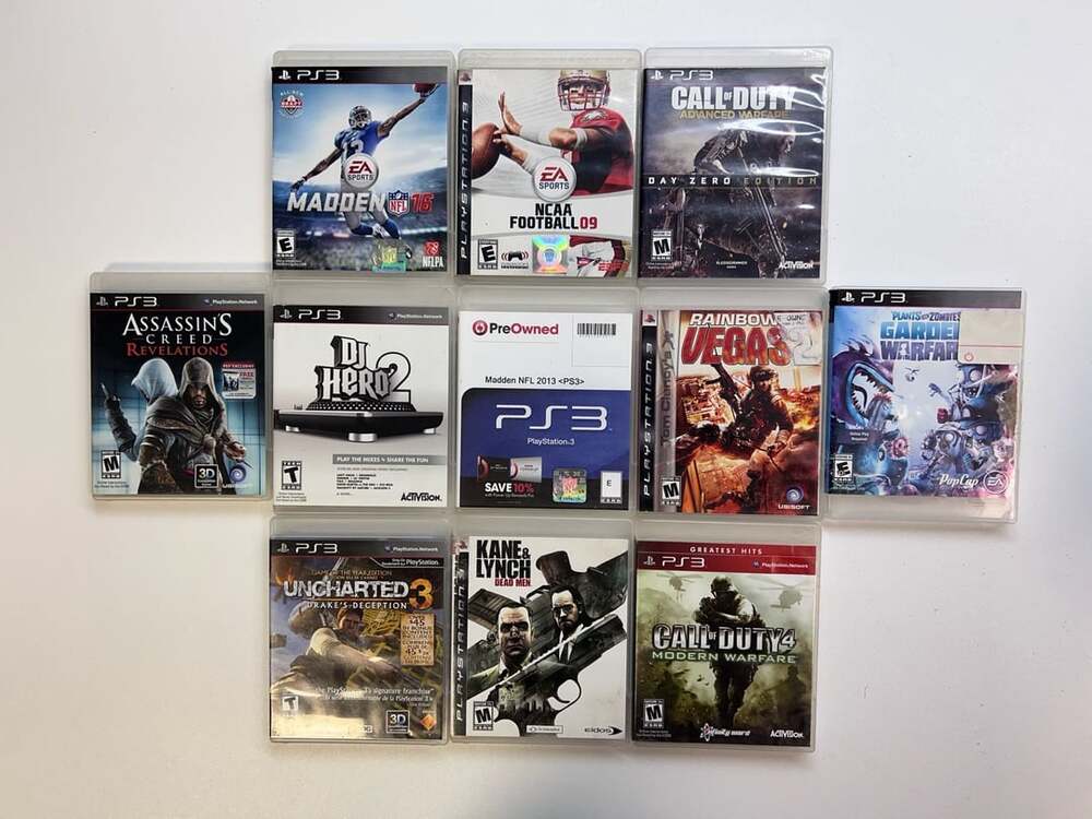 Sony PlayStation 3 PS3 11 Game Lot Bundle Call of Duty Assassin's Creed